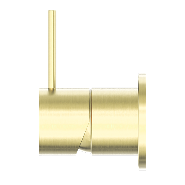 Nero Mecca Shower / Basin Wall Mixer 60mm Plate Handle Up Brushed Gold