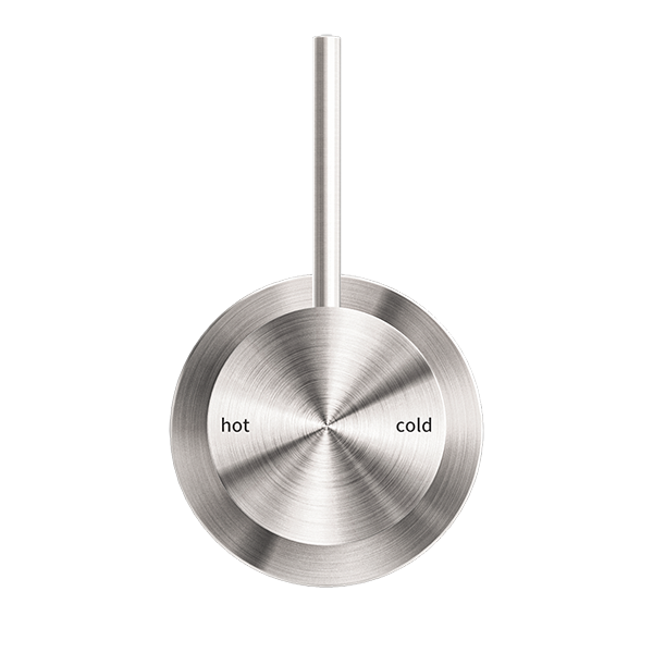 Nero Mecca Shower / Basin Wall Mixer 60mm Plate Handle Up Brushed Nickel