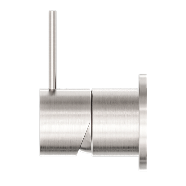 Nero Mecca Shower / Basin Wall Mixer 60mm Plate Handle Up Brushed Nickel