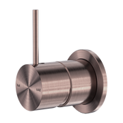 Nero Mecca Shower / Basin Wall Mixer 60mm Plate Handle Up Brushed Bronze