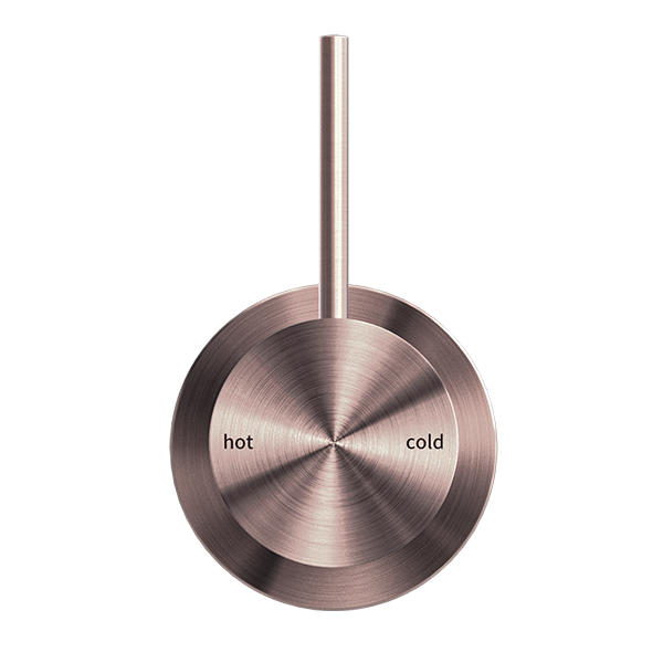 Nero Mecca Shower / Basin Wall Mixer 60mm Plate Handle Up Brushed Bronze