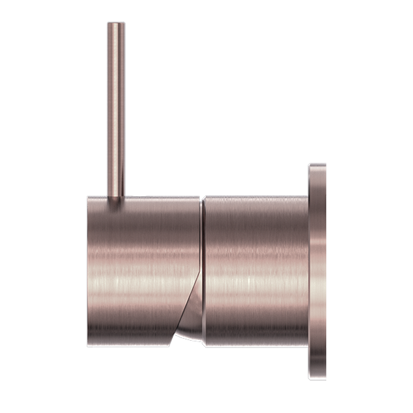 Nero Mecca Shower / Basin Wall Mixer 60mm Plate Handle Up Brushed Bronze