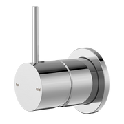 Nero Mecca Shower / Basin Wall Mixer 60mm Plate Handle Up Chrome