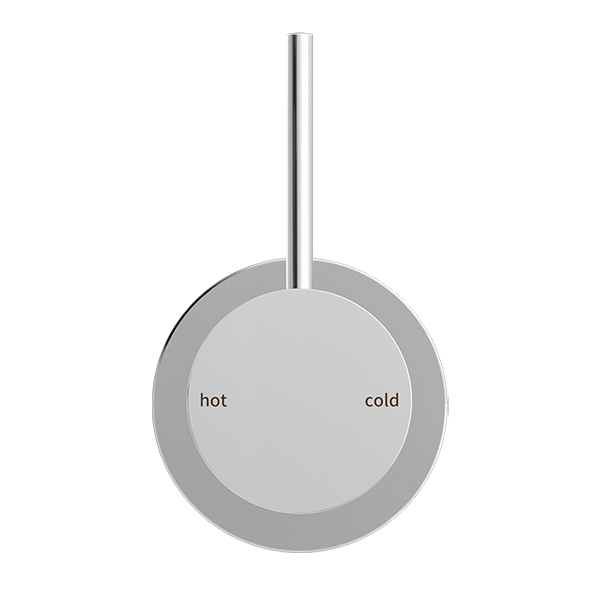 Nero Mecca Shower / Basin Wall Mixer 60mm Plate Handle Up Chrome