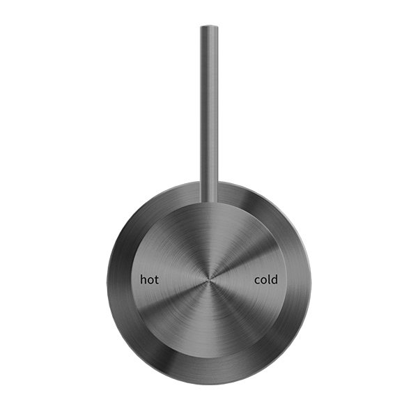 Nero Mecca Shower / Basin Wall Mixer 60mm Plate Handle Up Gun Metal