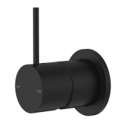 Nero Mecca Shower / Basin Wall Mixer 60mm Plate Handle Up Matte Black