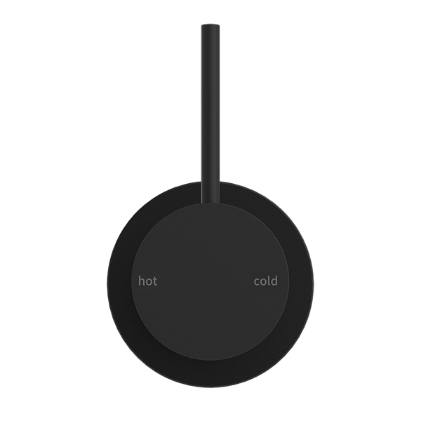 Nero Mecca Shower / Basin Wall Mixer 60mm Plate Handle Up Matte Black