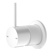 Nero Mecca Shower / Basin Wall Mixer 60mm Plate Handle Up Matte White