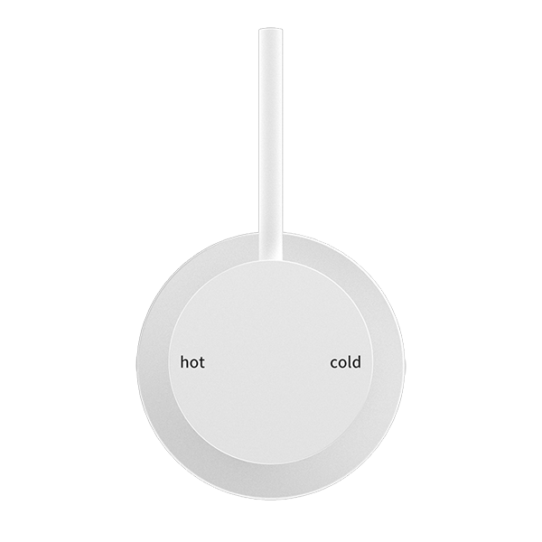 Nero Mecca Shower / Basin Wall Mixer 60mm Plate Handle Up Matte White