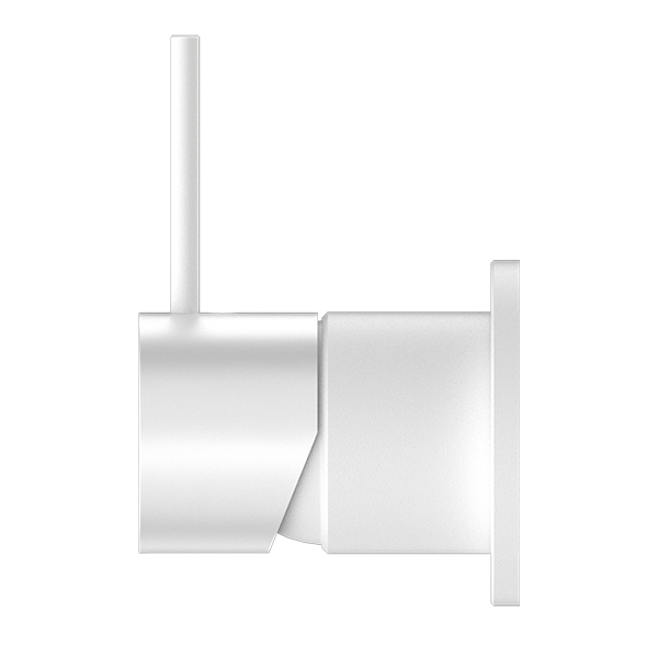 Nero Mecca Shower / Basin Wall Mixer 60mm Plate Handle Up Matte White