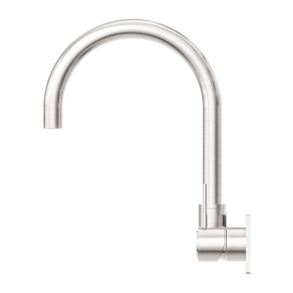 Nero Wall Basin/Bath Swivel Spout Handle Up Brushed Nickel