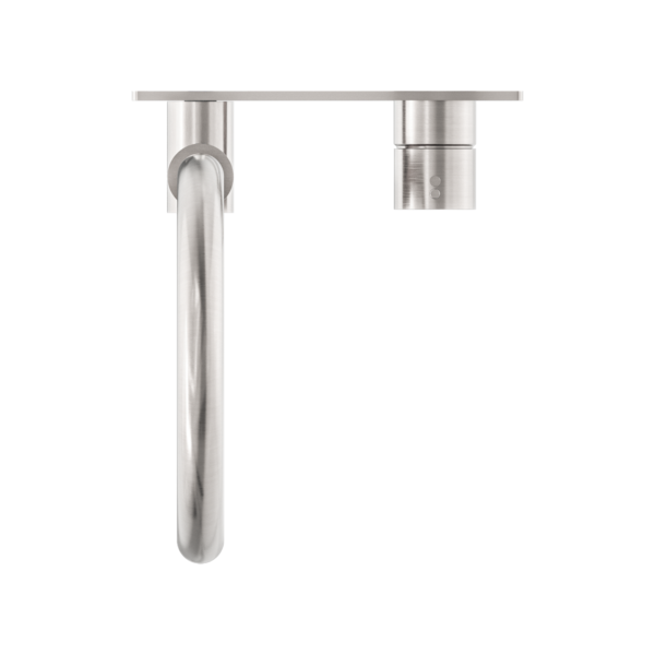 Nero Wall Basin/Bath Swivel Spout Handle Up Brushed Nickel