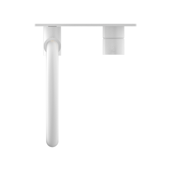 Nero Wall Basin/Bath Swivel Spout Handle Up Matte White