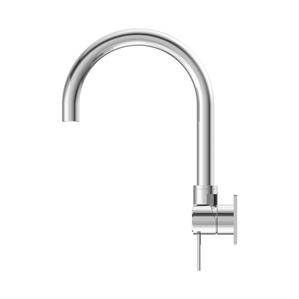 Nero Mecca Wall Basin/Bath Mixer Swivel Spout Handle Down Chrome
