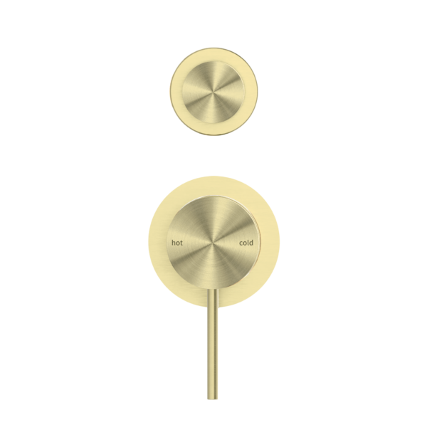 Nero Mecca Shower Mixer With Diverter Sperate Back Plate Brushed Gold