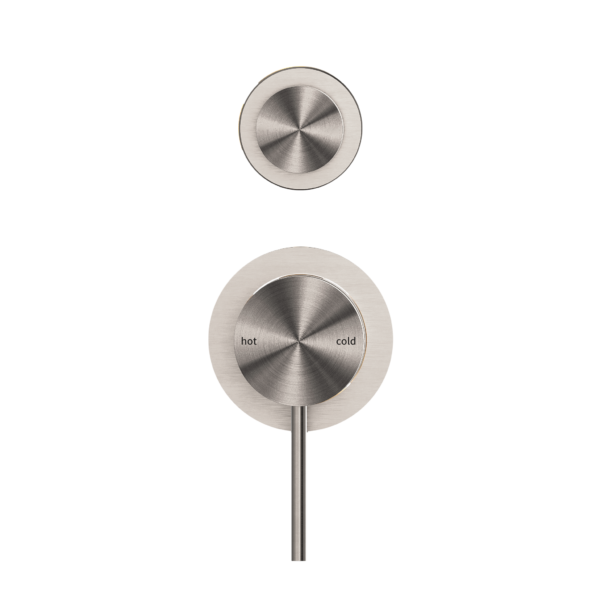 Nero Mecca Shower Mixer With Diverter Sperate Back Plate Brushed Nickel