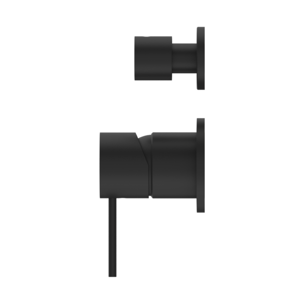 Nero Mecca Shower Mixer With Diverter Sperate Back Plate Matte Black