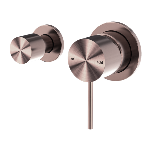 Nero Mecca Shower Mixer With Horizontal 2 Way Diverter Brushed Bronze