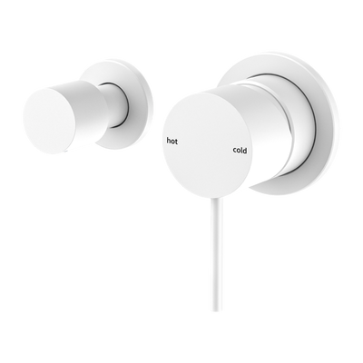 Nero Mecca Shower Mixer With Horizontal 2 Way Diverter Matte White