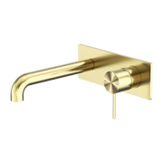 Nero Mecca Wall Basin/Bath Mixer Brushed Gold