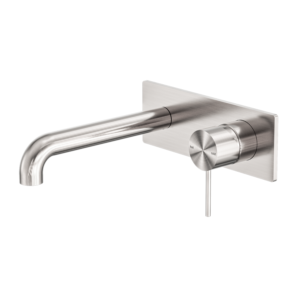 Mecca Wall Basin/Bath Mixer Brushed Nickel