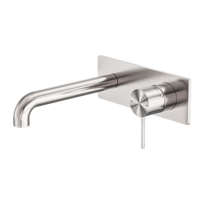 Mecca Wall Basin/Bath Mixer Brushed Nickel