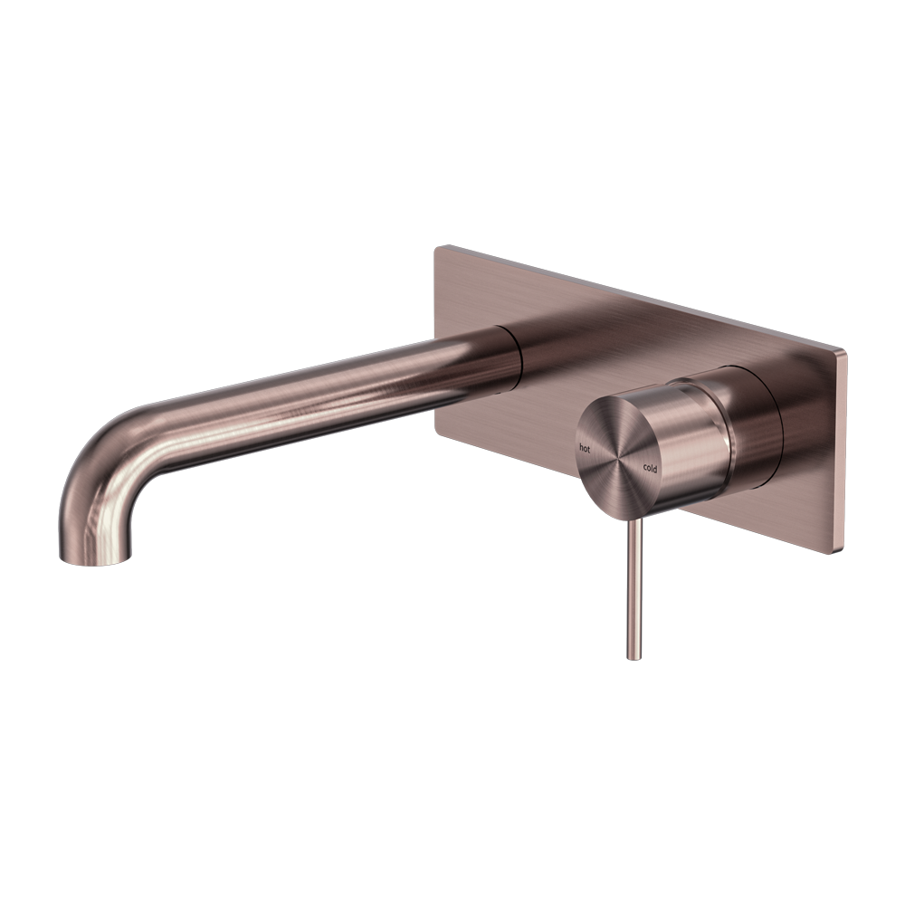 Nero Mecca Wall Basin/Bath Mixer Brushed Bronze
