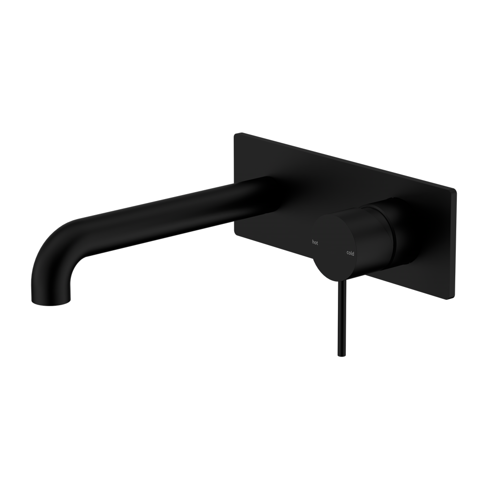 Nero Mecca Wall Basin/Bath Mixer Matte Black