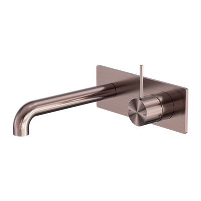 Nero Mecca Wall Basin/Bath Mixer Handle Up Brushed Bronze