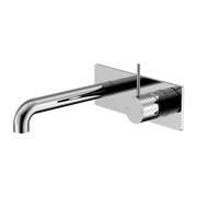Nero Mecca Wall Basin/Bath Mixer Handle Up Chrome