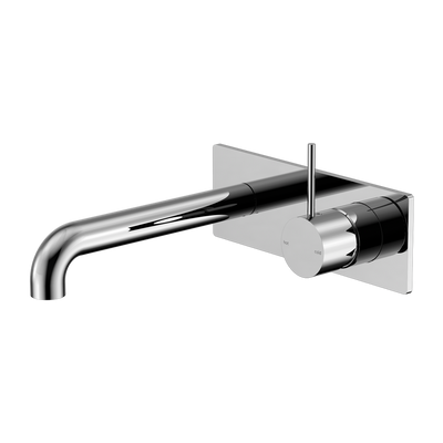 Nero Mecca Wall Basin/Bath Mixer Handle Up Chrome