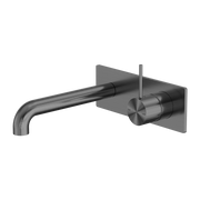 Nero Mecca Wall Basin/Bath Mixer Handle Up Gun Metal