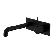 Nero Mecca Wall Basin/Bath Mixer Handle Up Matte Black