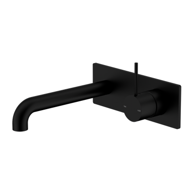 Nero Mecca Wall Basin/Bath Mixer Handle Up Matte Black