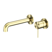 Nero Mecca Wall Basin/Bath Mixer Brushed Gold