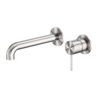Nero Mecca Wall Basin/Bath Mixer Brushed Nickel