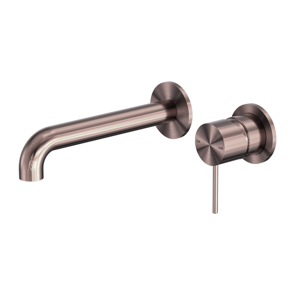 Nero Mecca Wall Basin/Bath Mixer Brushed Bronze
