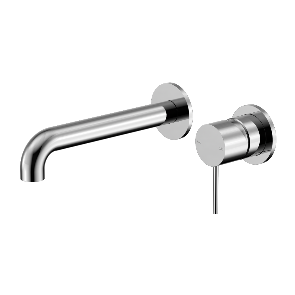 Nero Mecca Wall Basin/Bath Mixer Chrome