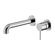 Nero Mecca Wall Basin/Bath Mixer Chrome