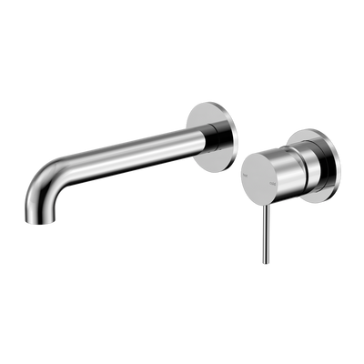 Nero Mecca Wall Basin/Bath Mixer Chrome