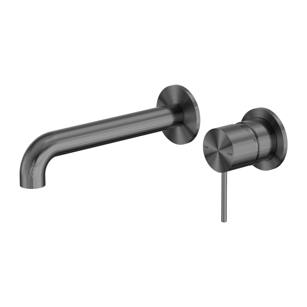 Nero Mecca Wall Basin/Bath Mixer Gun Metal