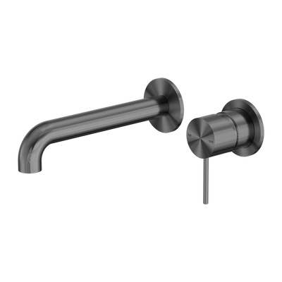Nero Mecca Wall Basin/Bath Mixer Gun Metal