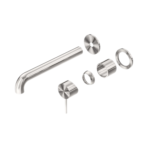 Nero Mecca Wall Basin/Bath Mixer Separate Back Plate 185mm Trim Kit Only Brushed Nickel