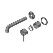 Mecca Wall Basin/Bath Mixer Separate Back Plate 185mm Trim Kit Only Gun Metal