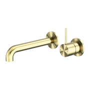 Nero Mecca Wall Basin/Bath Mixer Handle Up Brushed Gold