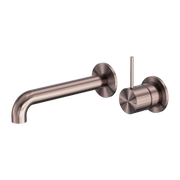 Nero Mecca Wall Basin/Bath Mixer Handle Up Brushed Bronze