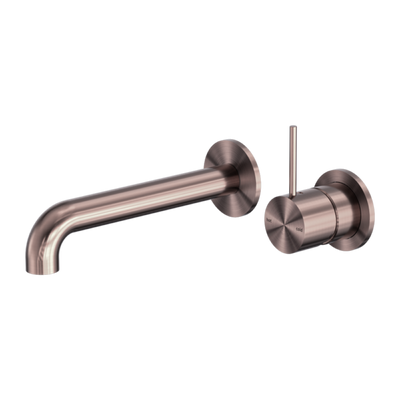 Nero Mecca Wall Basin/Bath Mixer Handle Up Brushed Bronze