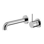Nero Mecca Wall Basin/Bath Mixer Handle Up Chrome