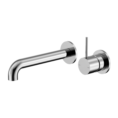 Nero Mecca Wall Basin/Bath Mixer Handle Up Chrome