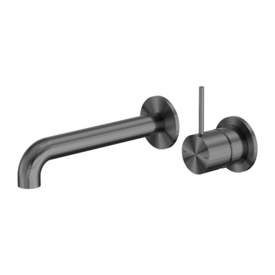 Nero Mecca Wall Basin/Bath Mixer Handle Up Gun Metal